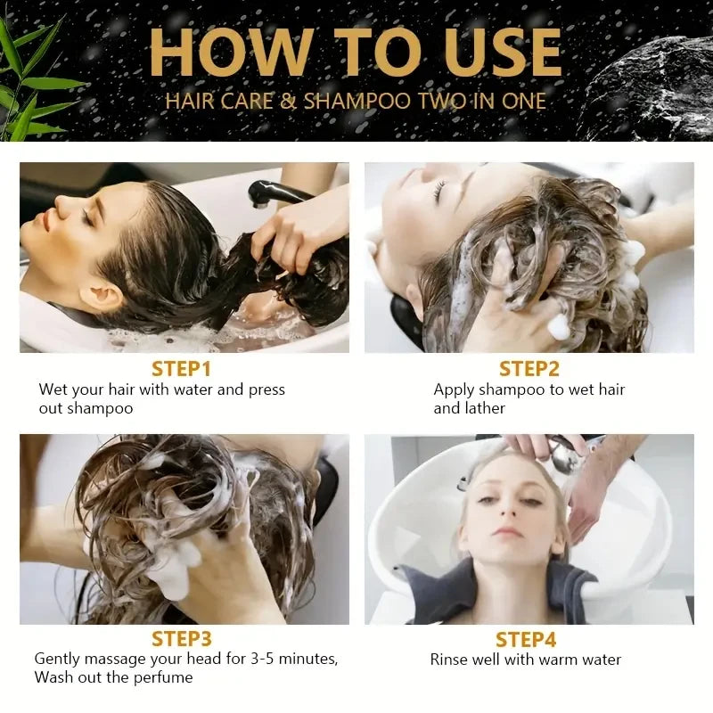 Biotin Shampoo 3-in-1, Moisturizing and Rich in Onion Extract Foam, Hydrates and Adds Shine for 72 Hours, Gently Massages and Cleanses for Hair That Is Fluffy and Smooth