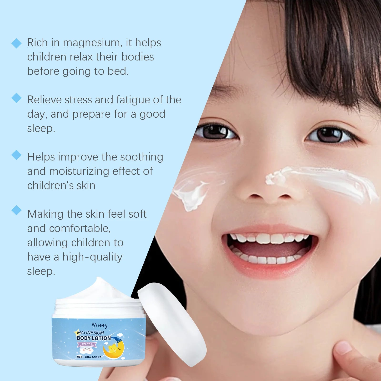 Magnesium Balm for Kids Lavender Relieve Anxiety Relax Both Body and Mind Better Sleep Moisturizing Lavender Magnesium Lotion