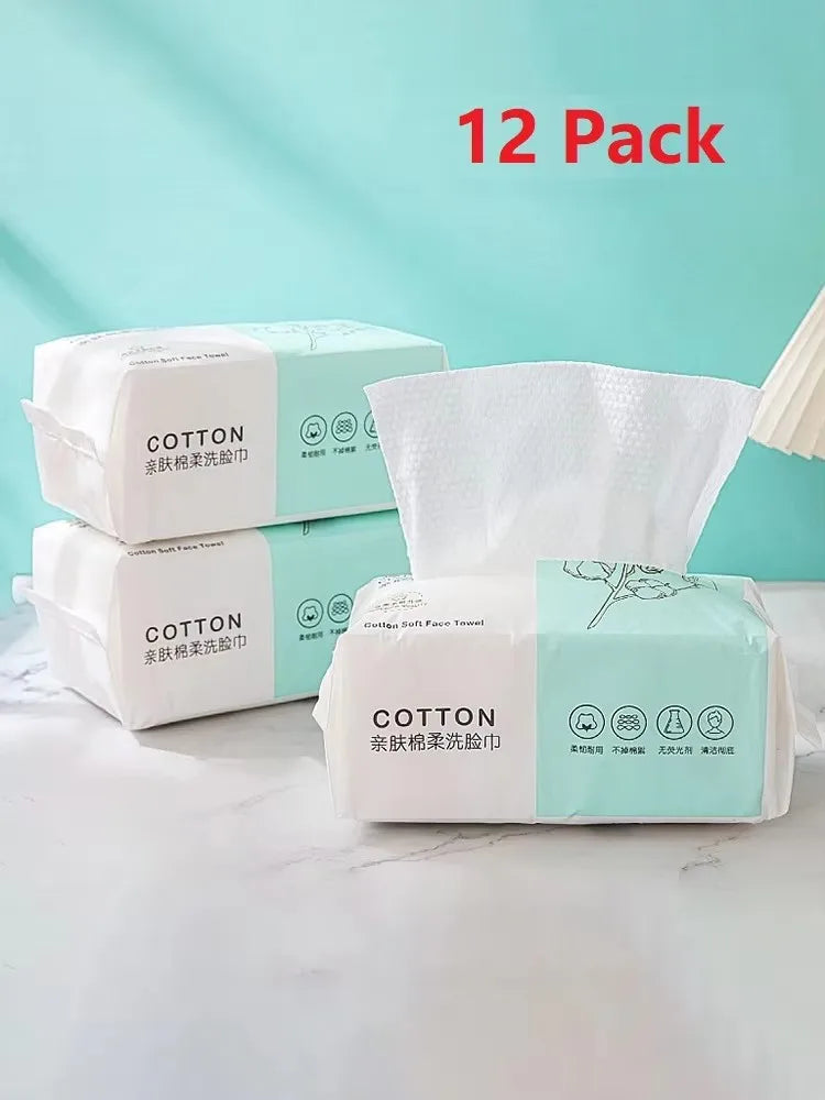 100 Pumps Thickened Disposable Face Towel 100Cotton Soft Fabric Travel Cleansing Dry Wet Makeup Remover Pearl Cotton Reusable