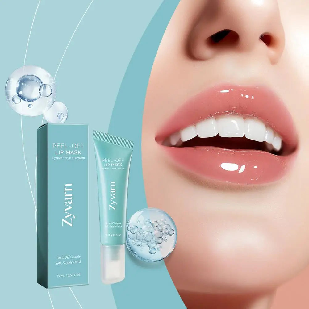 Peel-Off Lip Mask Hydrating Exfoliating Lip Scrub Mask for Dry Lips, Moisturizing Plumping Lip Peel Mask to Remove Dead Skin
