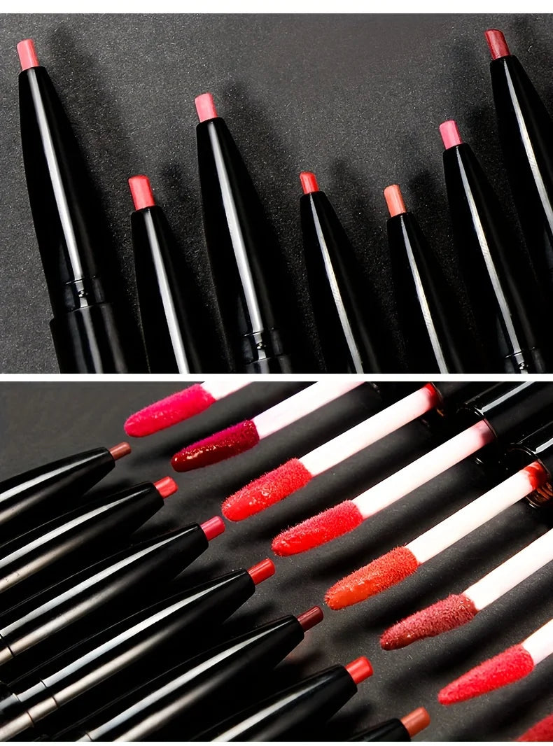 Waterproof Long Lasting Lip Liner Pencil, High Pigment Smooth Matte Lip Liner, Sweatproof Non-Fading Lip Contour Makeup