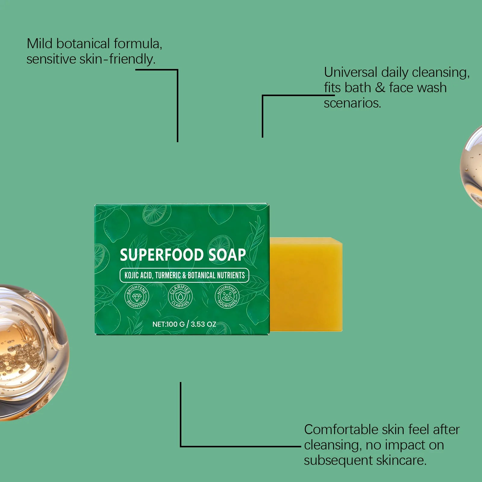 Face Washing Soap Essential Oil Natural Gentle Cleaning Pore Dirts Moisturizing Acne Care Oil Control Refreshing Facial Soap