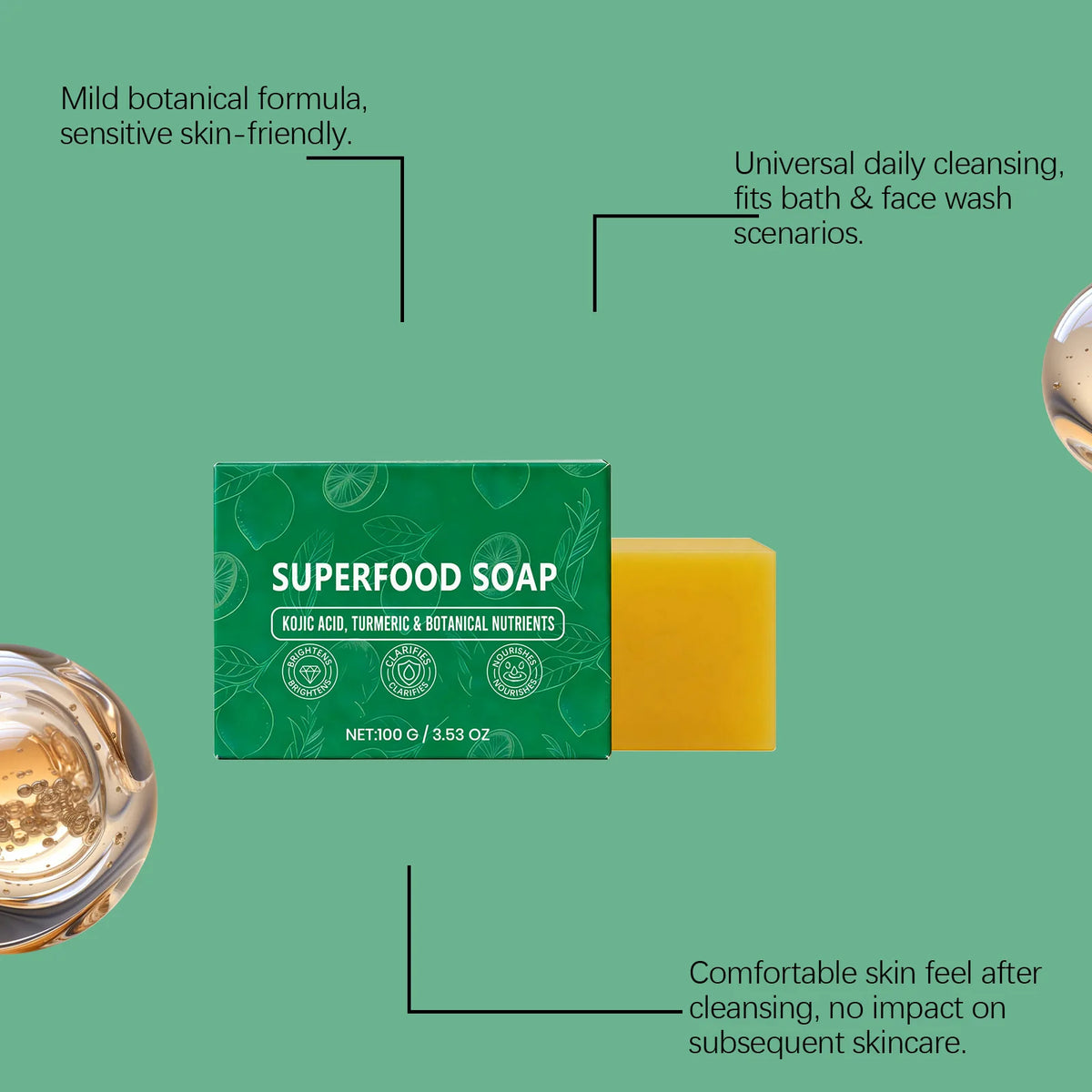 Face Washing Soap Essential Oil Natural Gentle Cleaning Pore Dirts Moisturizing Acne Care Oil Control Refreshing Facial Soap