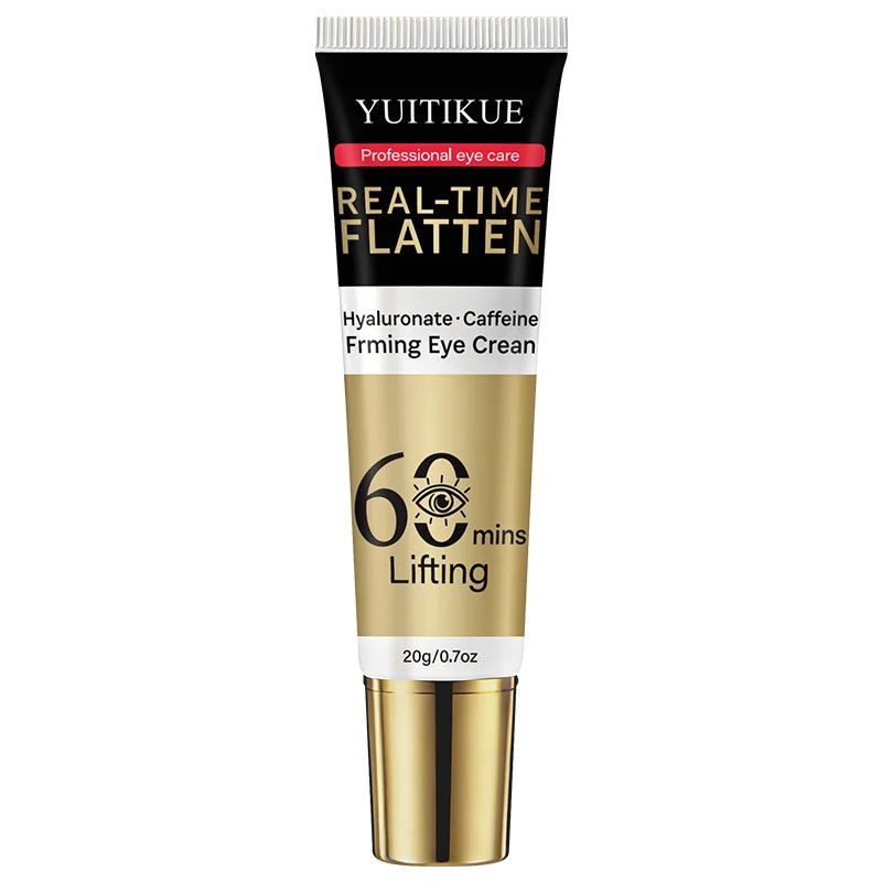 YUITIKUE 60 Min Eye Lift Cream 20g - Hyaluronate & Caffeine, Real-Time Flatten, Refreshing & Fast Absorption, All Skin Types