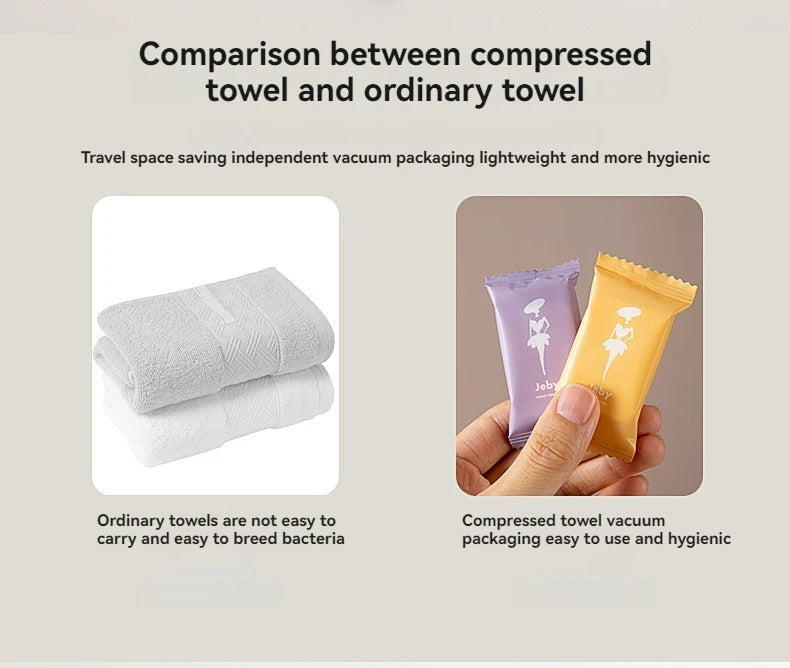 Thick Cotton One-time Compressed Towel Washcloth Portable Face Towel for Travel Independent Packing Bath Towel Clean Face