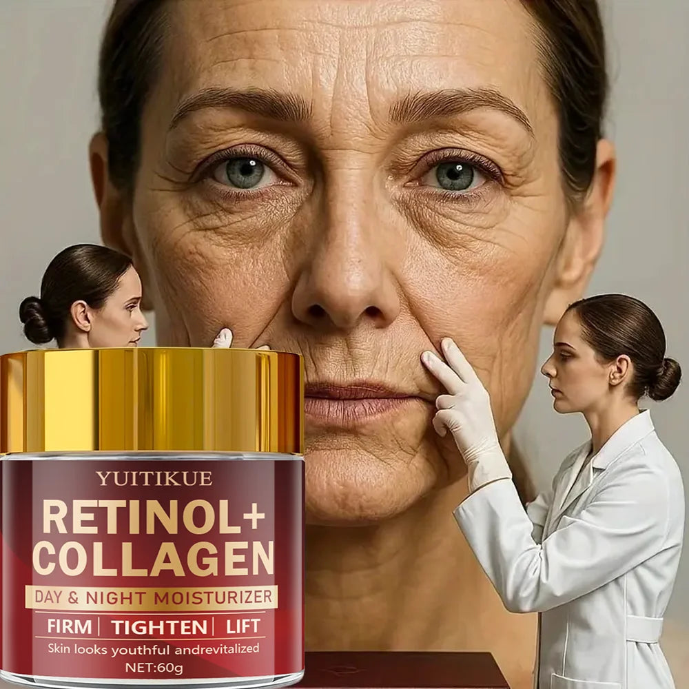 Retinol Collagen Cream - Day & Night Moisturizer, Firming & Lifting, Radiant Skin, All Skin Types