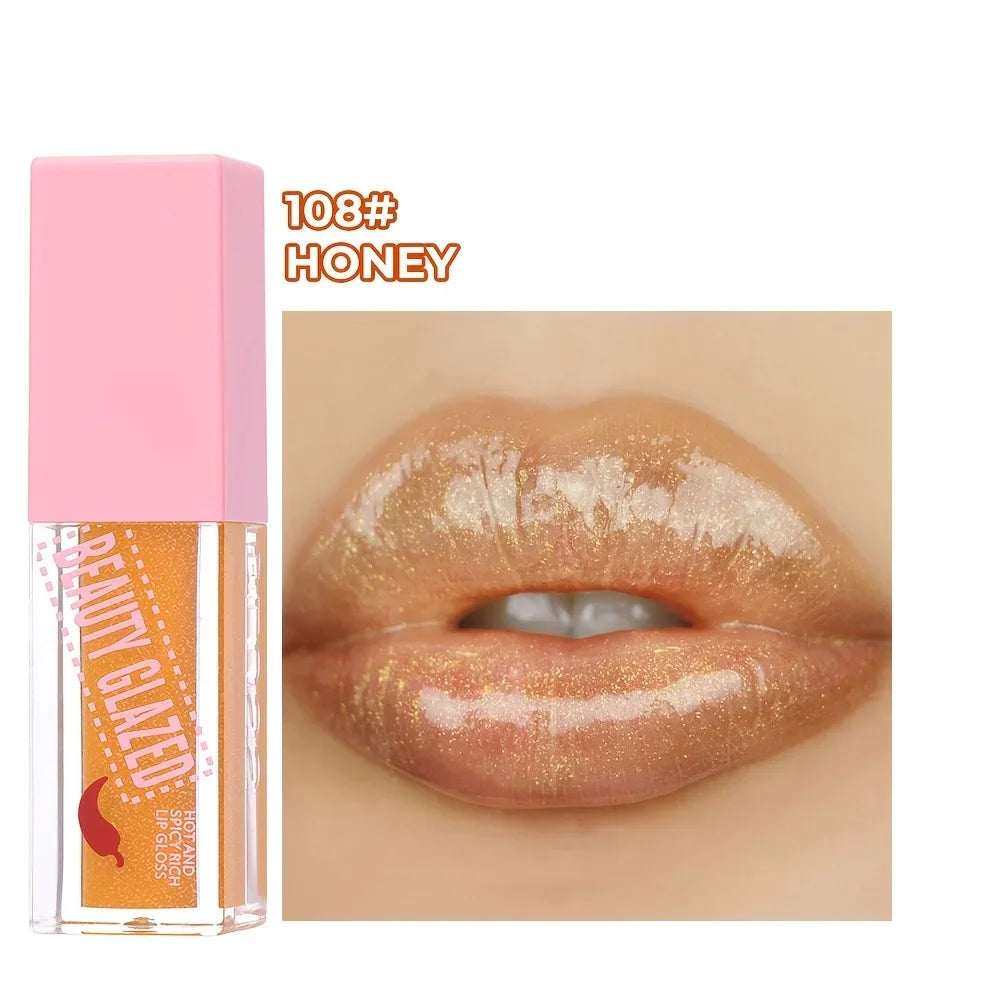 BEAUTY GLAZED Chili Lip Plumper Oil Serum Instant Long Lasting Volumising Essence Oil Sexy Lip Balm