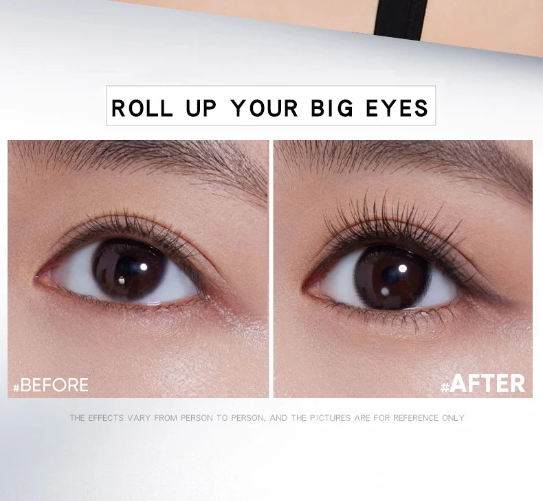 MACKANDY Waterproof 3D Lengthening Mascara Black Eyelash Extension Eye Lashs Brush Long-Wearing Silk Mascara Cosmetics Gift