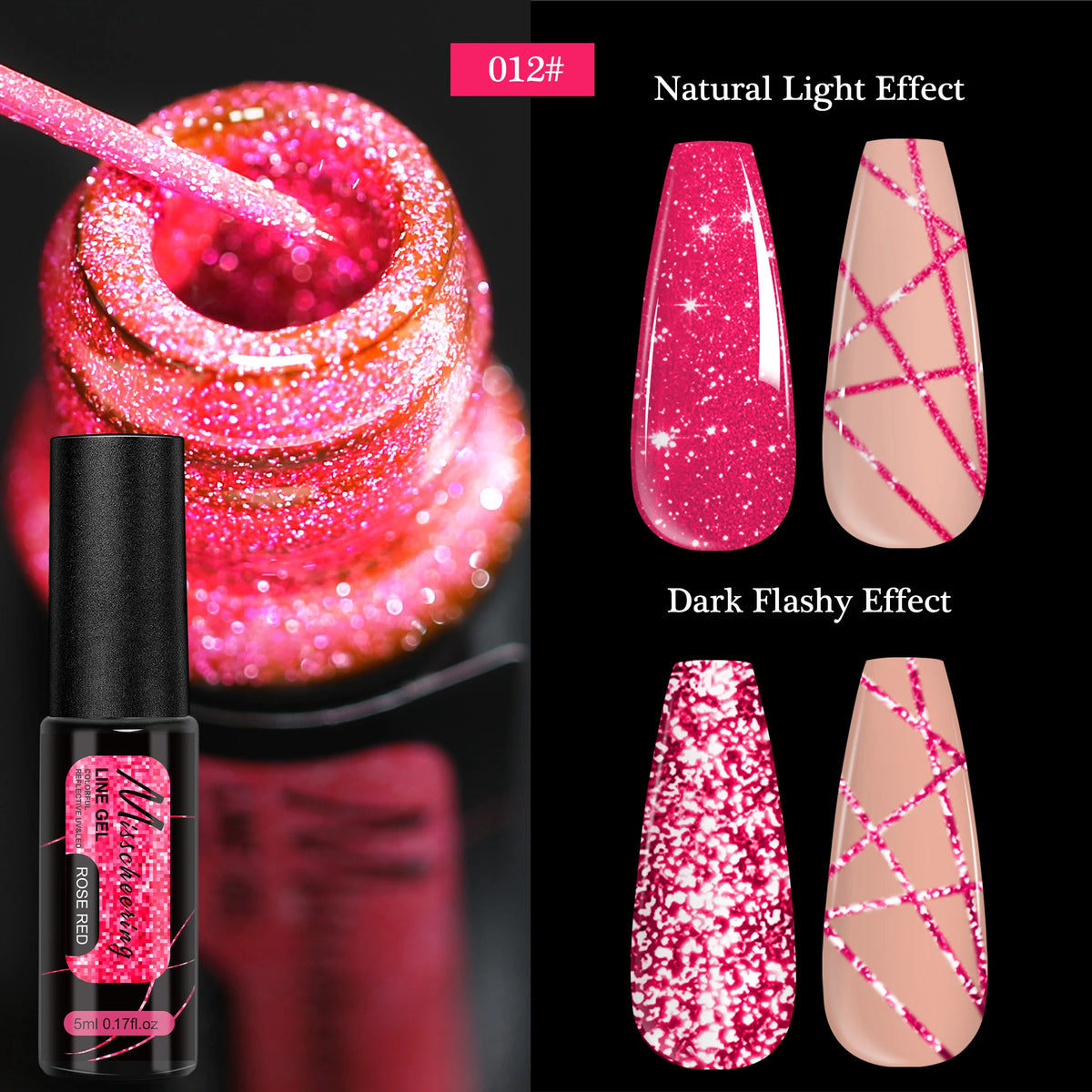 5ml Fluorescent Diamond Line Gel Shiny Painted Gel Nail Polish Semi-Permanent UV Gel Polish Varnish DIY Nail Art Design Salon