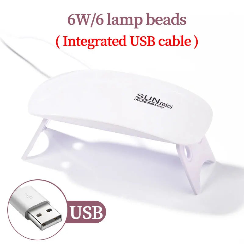 Professional Nail Lamp UV Light LED Gel Polish Cured Nail Dryer Machine Portable USB UV Home Nails Dry Tool Lamp Gel Varnish
