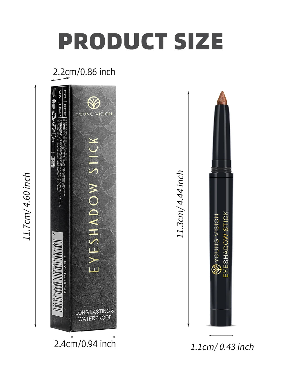 Shimmer & Matte Multi-Color Eyeshadow Sticks | Blendable, Long-Lasting Eye Shadow Pencils Smooth Application for Bold or Natural