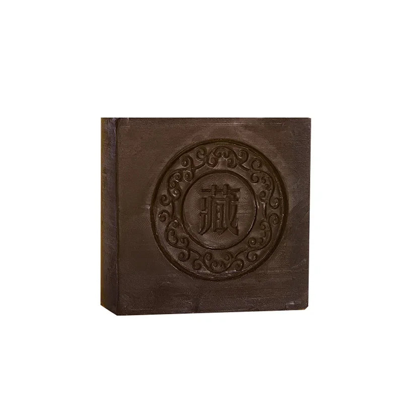Tibetan Ancient Soap Black Soap Handmade Soap Face Clean Anti-Acne Remove Blackheads Chinese Herbal Soap with Cordyceps Sinensis