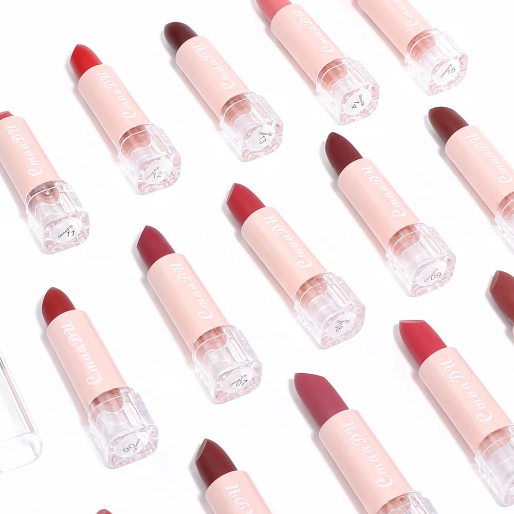 1 Pcs Velvet Matte Lipstick Long-Lasting Non-Stick Cup Waterproof Moisturizing Lip Gloss Fashion Classic Shades For Daily & Date