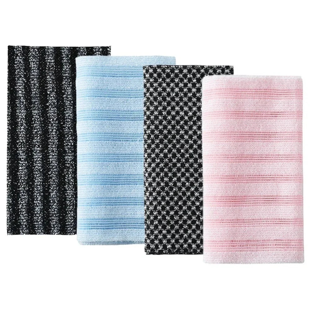 1Pcs Double Sided Long Nylon Exfoliating Back Scrub Towel Japanese Painless Body Mud Rub Strip Shower Bathroom Accessories