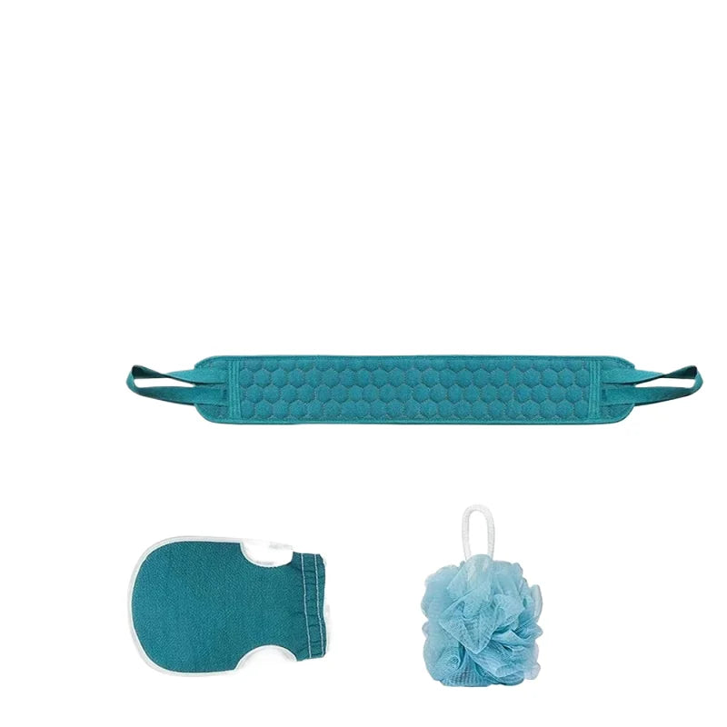 Exfoliating Body Care Set Includes Back Scrubber Bath Glove Loofah Pumice Sponge For Dead Skin Removal Shower Use