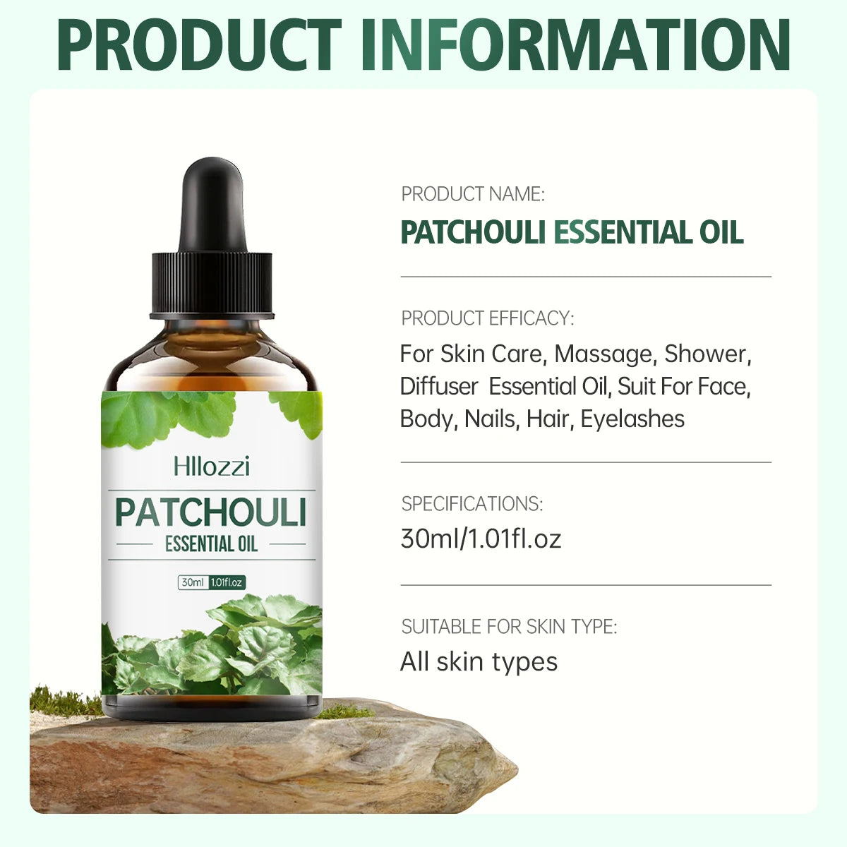 100ml/60ml/30ml Patchouli Essential Oil Hydrating Moisturizing Skin Care Skin Care Body Care Fragrance Perfume Essential Oil