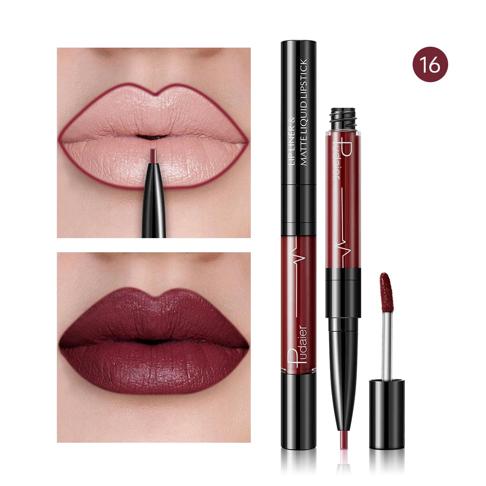 Waterproof Long Lasting Lip Liner Pencil, High Pigment Smooth Matte Lip Liner, Sweatproof Non-Fading Lip Contour Makeup