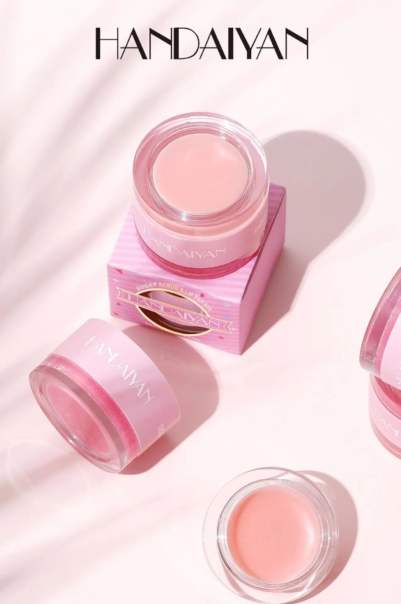 HANDAIYAN 2in1 Lip Scrub Balm Exfoliator Moisturizer Repair Mask Sugar Care Double Effected Hydrating Treatment