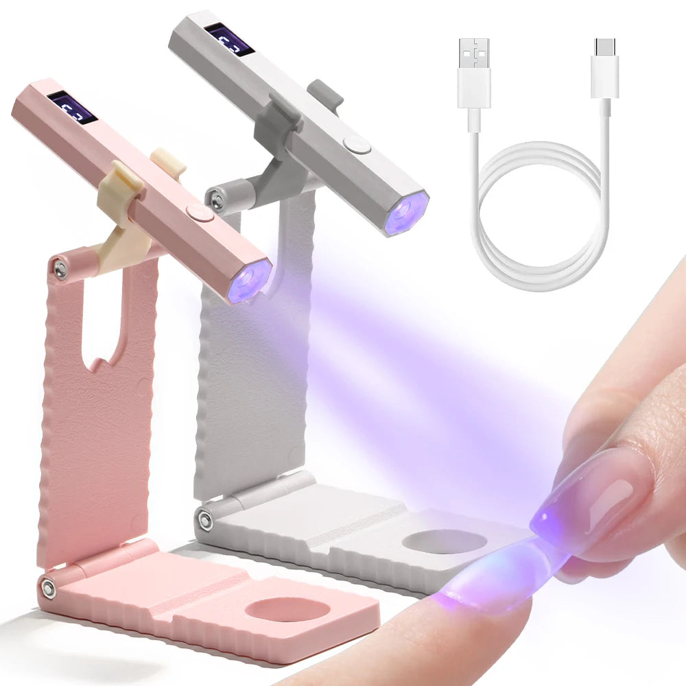 YIKOOLIN Convenient Rechargeable Nail Dryer UV LED Handheld Lamp Fast Curing All Gel Polish Mini Manicure Tool USB Portable Ligh