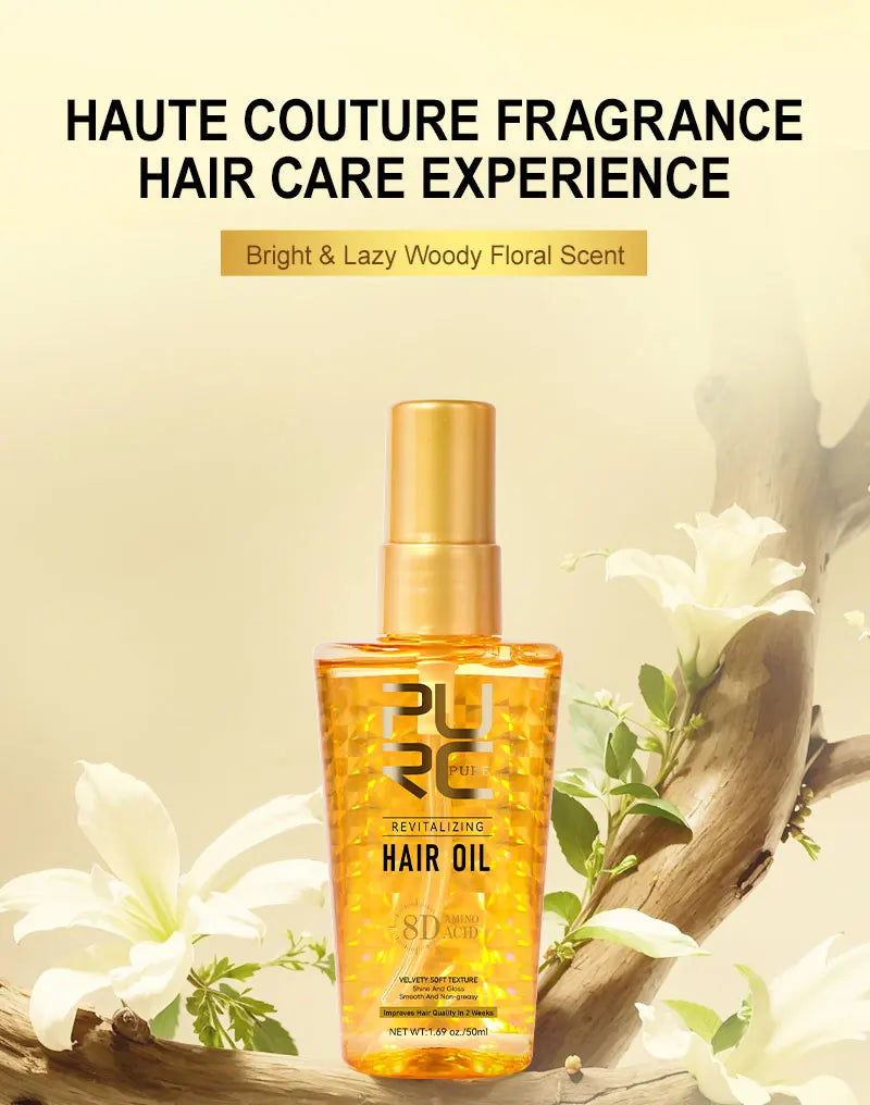 PURC Smoothing Argan Oil Hair Care Nourishing Soft Repair Damaged Frizz Hair Serum Scalp Treatment Hair Care Products
