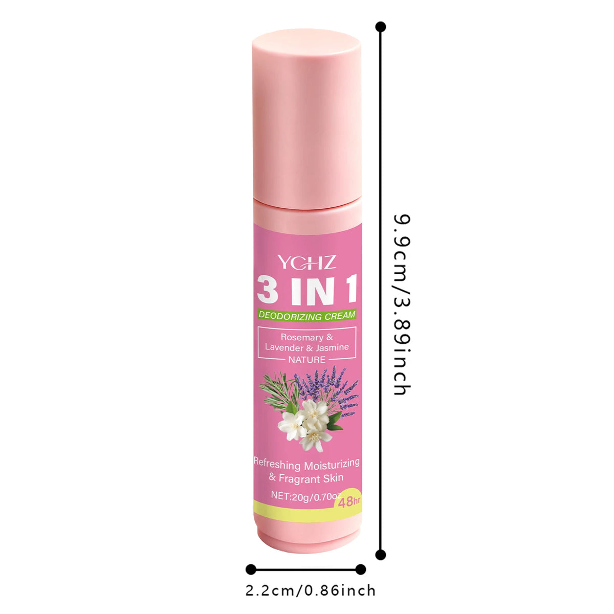 20g of 3-in-1 Intimate Care Solution, Lasts for 72 Hours, Eliminates Odor and Stickiness, Suitable for Underarms, Hands, Feet, and Private Body Areas, Unisex