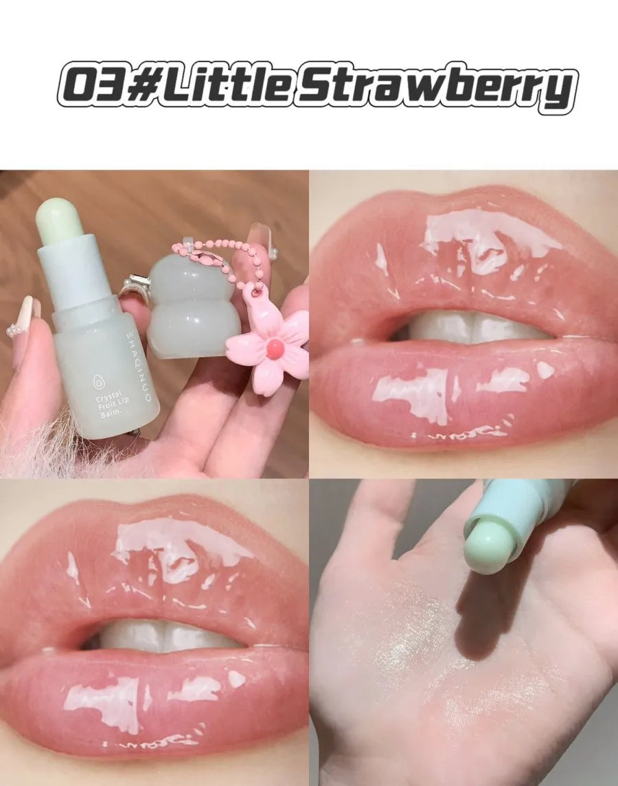 Hydrating Fruit Lip Balm Pendant, Tinted Moisturizing Lip Care for Fall & Winter, Prevents Dry Cracking, Refreshing Fruit Flavor