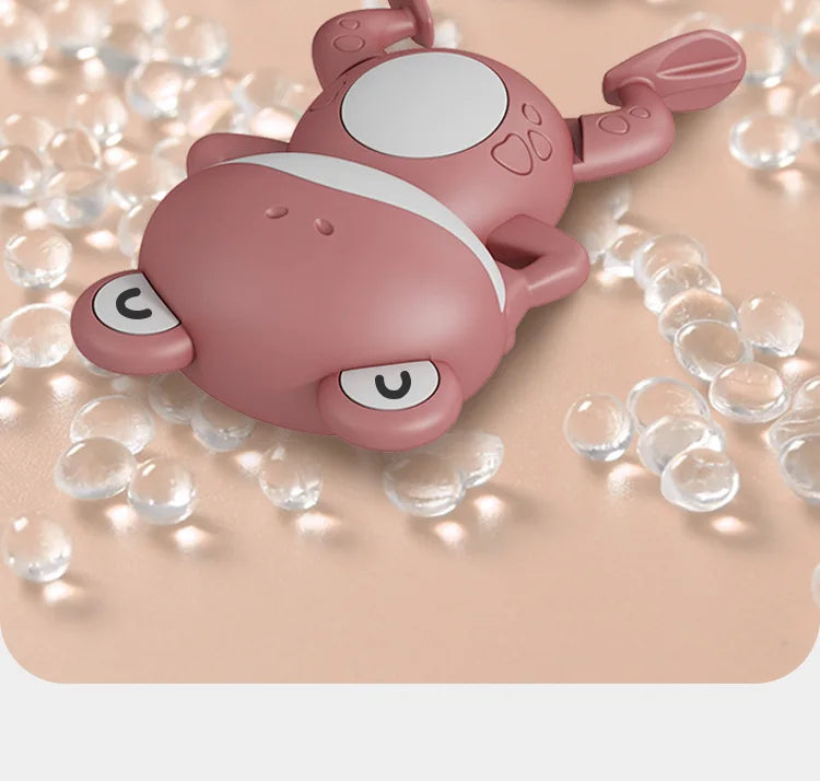 Baby Cute Animal Swimming Frog Shower Clockwork Toys When Baby Bath in Bathroom Baby Water Toy for Kids Clockwork Bath Toys Gift