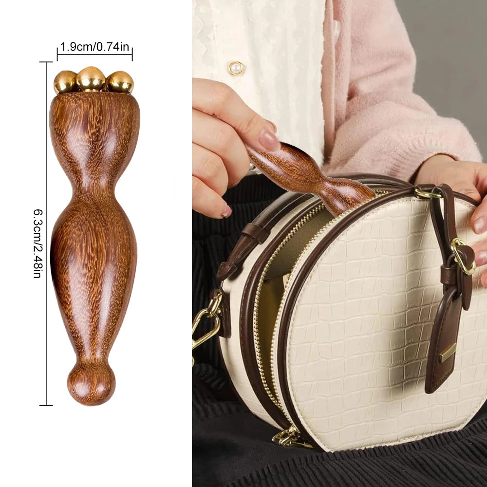 1pcs  Hot Face Massage Tools Lotus Seedpod Beauty Brass & Rosewood Dark Circles Gua Sha Tool Eye Relaxation Meridians Acupoint