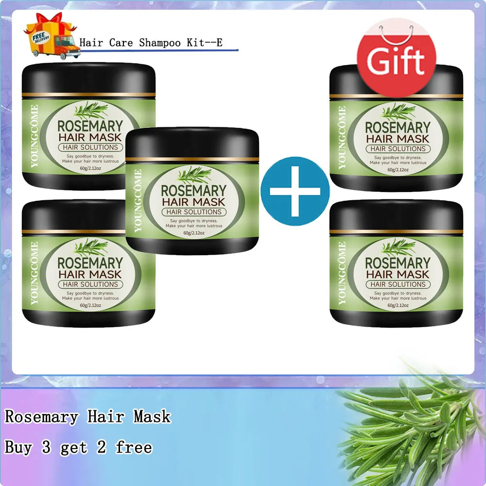 Rosemary Hair Essential Oil Hair Mask Nourishing Hair Oil Smoothing Shine Soft Hair Serum Repair Damaged Frizz Dry Hair Treatmen