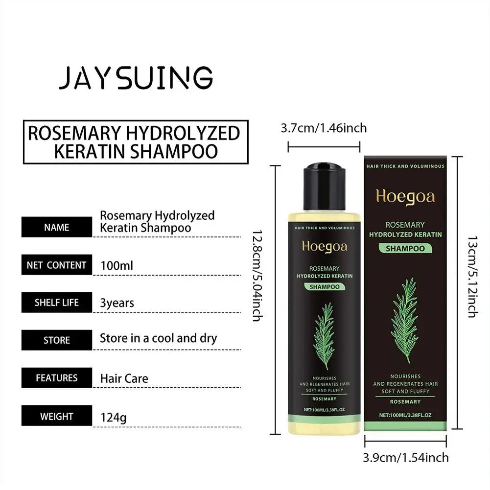 Natural Rosemary Hair Shampoo 100ML Reduce Hair Loss Clean Dandruff Nourish Moisturize Scalp Hair Care Product