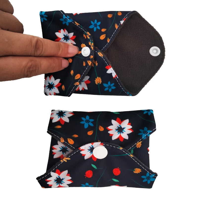 6pcs/lot Health Feminine Hygiene Bamboo Charcoal Panty Liner Reusable Waterproof Ventilate Material Menstrual Cloth Sanitary Pad