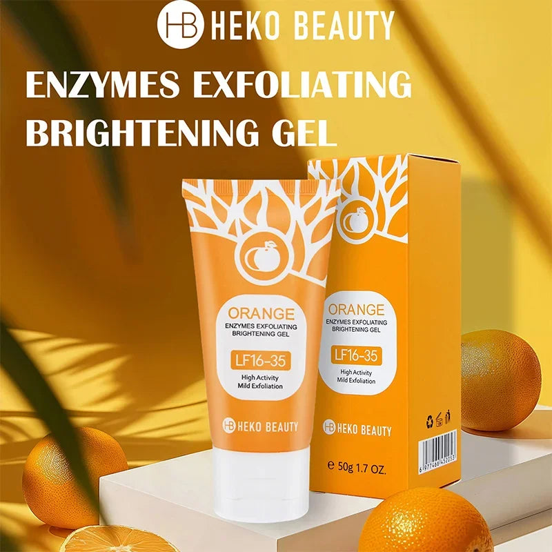 Orange Exfoliating Brightening Gel, Face Body Moisturizing Peeling Scrub, Deep Gentle Cleaning Pores, Remove Blackheads Exfoliat