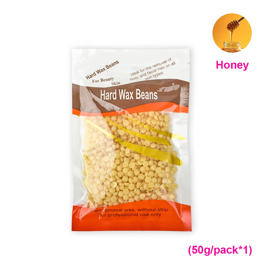 50g /100g/200g Hard Wax Beans Fast Waxing Machine Hot Film Painless for Wax Warmer Waxing Beans for Wax Heater Machine