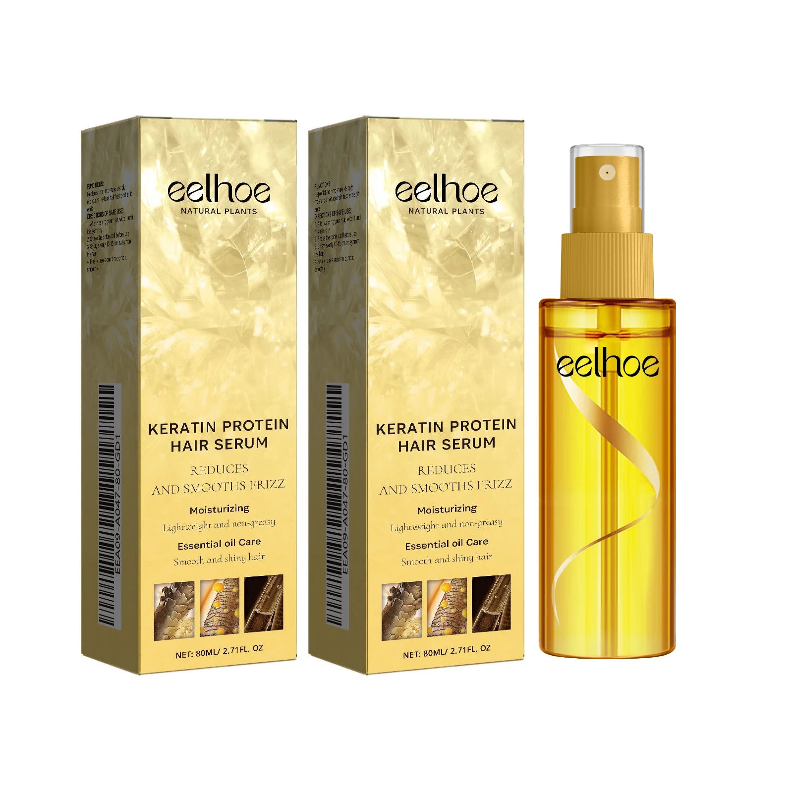 Keratin Protein Hair Serum Nourishing Repairing Damaged Hair Improve Gloss Reduce Hair Frizz Refreshing Hairdressing Oil Essence
