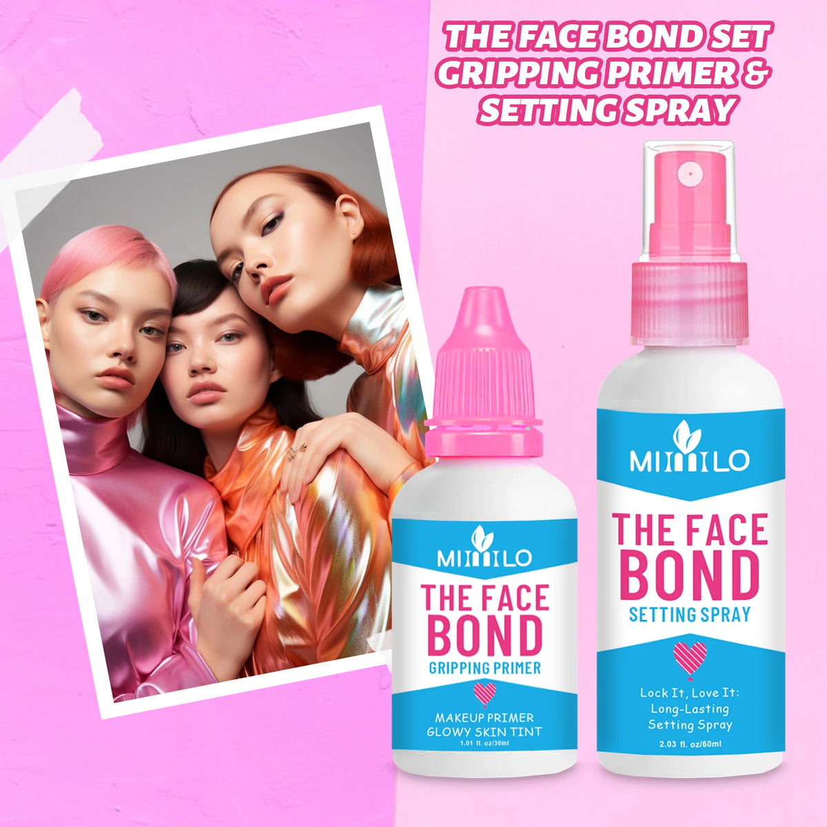 Long Lasting Primer Setting Spray Duo Non Greasy Deep Hydration Smudge Proof Makeup Base Holds Like Glue