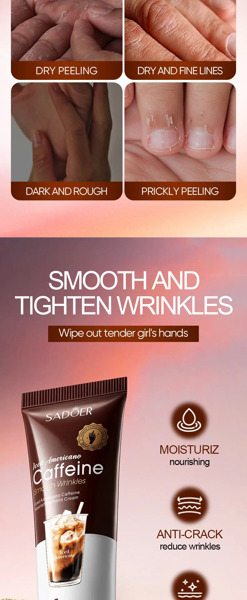 Ice American Coffee Hand Cream Set Deeply moisturizes and protects hands during the autumn and winter seasons.