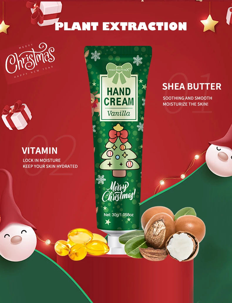Christmas Gift 5/Box Hand Cream Set, Cream Texture, Hand Cream Travel Pack, Durable Moisturizer-30g/Piece Gift for Women