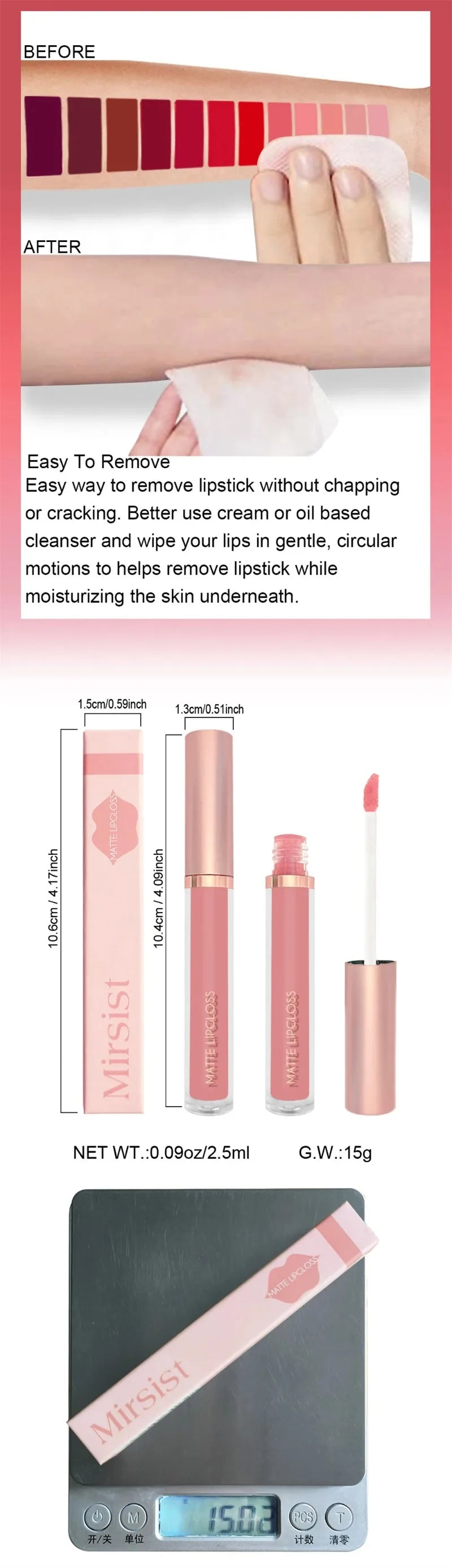 12 Colors Matte Velvet Sexy Lip Gloss Waterproof Long-Lasting Non-stick Cup Lip Glaze Nude Liquid Lipstick Lips Makeup Cosmetics