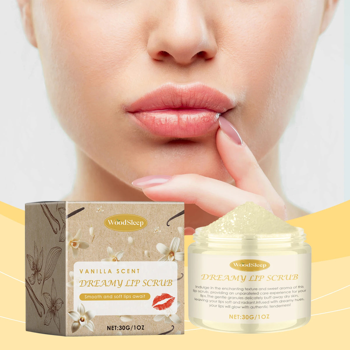 Coconut Vanilla Lip Scrub Exfoliating Even Lip Color Remove Dead Skin Repair Chapped Lip Deep Moisturizing Plump Lip Skin Care