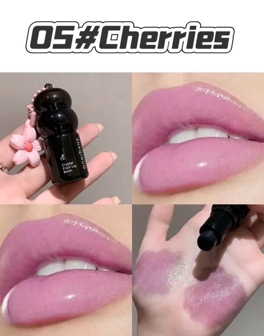 Hydrating Fruit Lip Balm Pendant, Tinted Moisturizing Lip Care for Fall & Winter, Prevents Dry Cracking, Refreshing Fruit Flavor