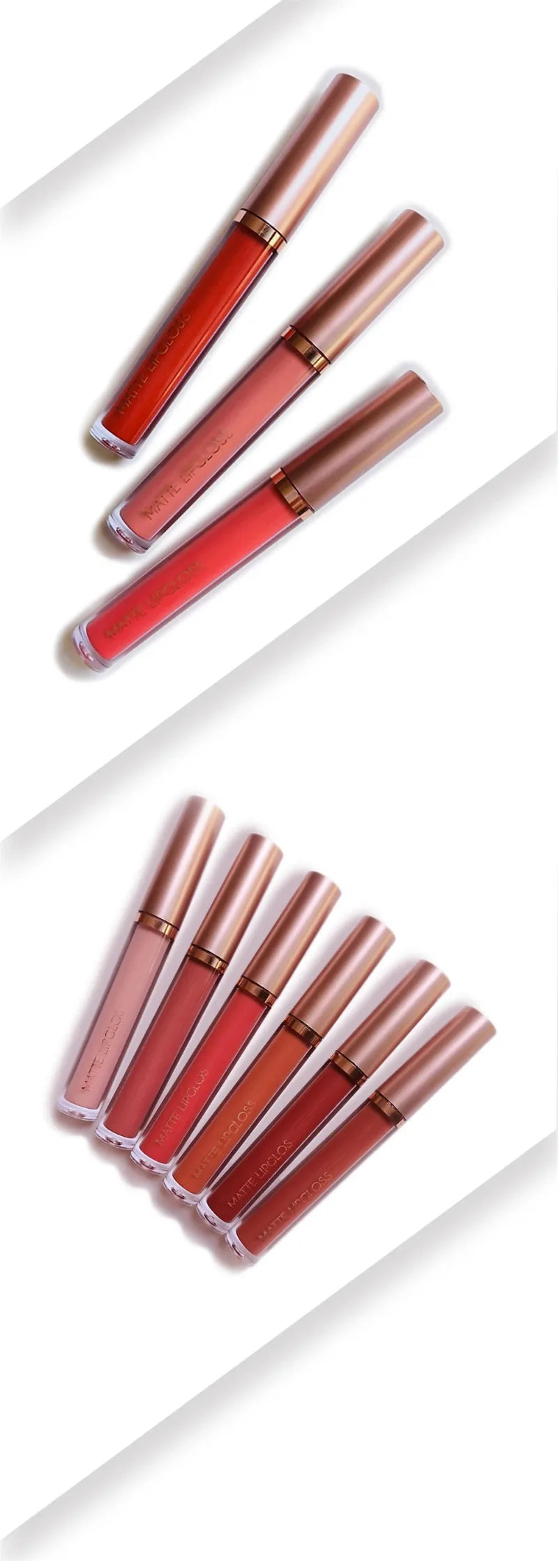 12 Colors Matte Velvet Sexy Lip Gloss Waterproof Long-Lasting Non-stick Cup Lip Glaze Nude Liquid Lipstick Lips Makeup Cosmetics
