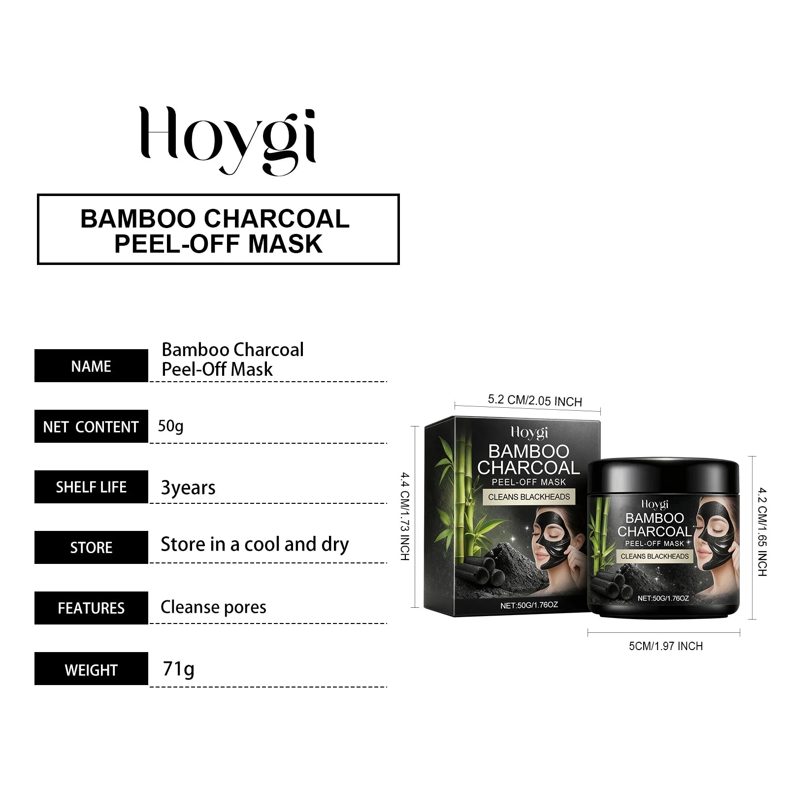 Charcoal Peel Off Mask Cream Blackhead Remover Deep Pore Cleansing Purifying Hydrating Facial Mask For All Skin Types