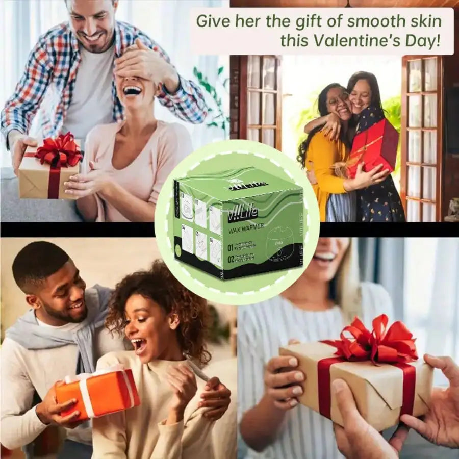VIILIFE Waxing Kit, Hair Removal Hard Wax Kit With Wax Melt Warmer & Waxing Beads Gift For A Woman/man/teenager/wife/friend - Pr
