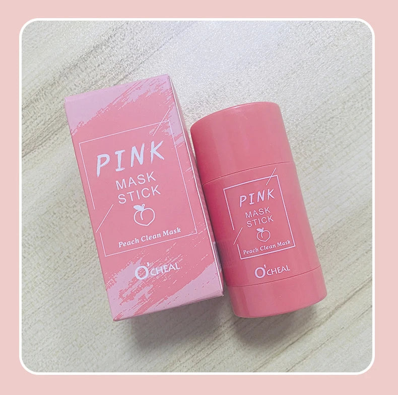 Ocheal Mask Green Tea Bamboo Charcoal Solid Facial Cleansing Stick Deep Cleansing Pores, Removes Blackheads, Controls Oil, Moisturizes and Hydrates, Smear-On Mud Mask for Men and Women.