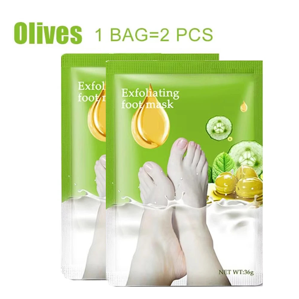 1/2/3 Pair Feet Exfoliating Foot Masks Pedicure Socks Exfoliation Scrub for Feet Mask Remove Dead Skin Heels Foot Peeling Mask