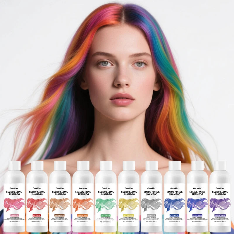 Semi-permanent hair coloring shampoo,invisible shampoo, protects and fixes color,enhances color shine,rich foam, protects scalp