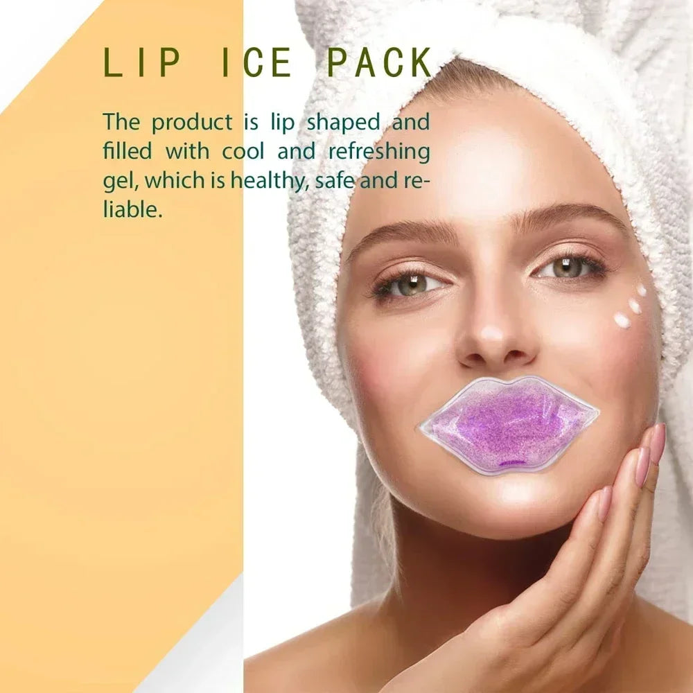 Lip Gel Ice Packs Cold Use for Lip Surgery Flexible Reusable Cooling Pad Cold Compress for Cosmetic Injuries Pain Relief