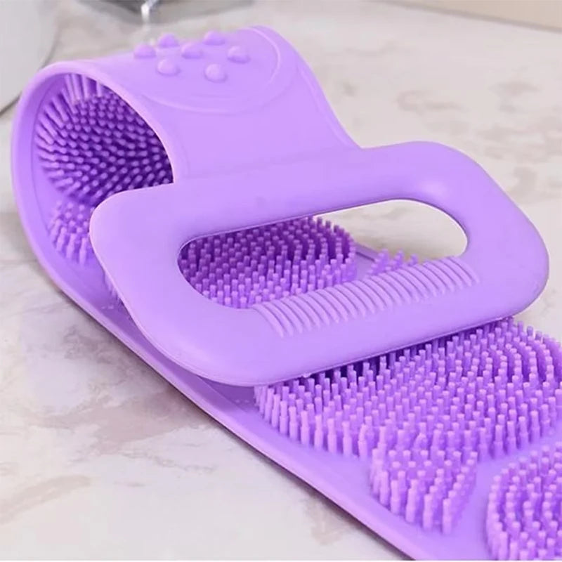 New Silicone Scrubber Back Massage Exfoliating Sponge Bathroom Bath Brush Scrub Shower Brush Body Wash Scrub Removal Bath Spong