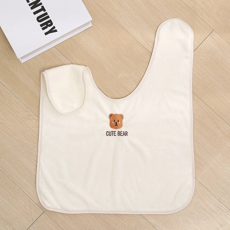 Children's Grooming Bib, 0 Fluorescent Agent, Soft and Skin Friendly Towel, Waterproof Brush Towel, Face Towel, Waterproof Bib,