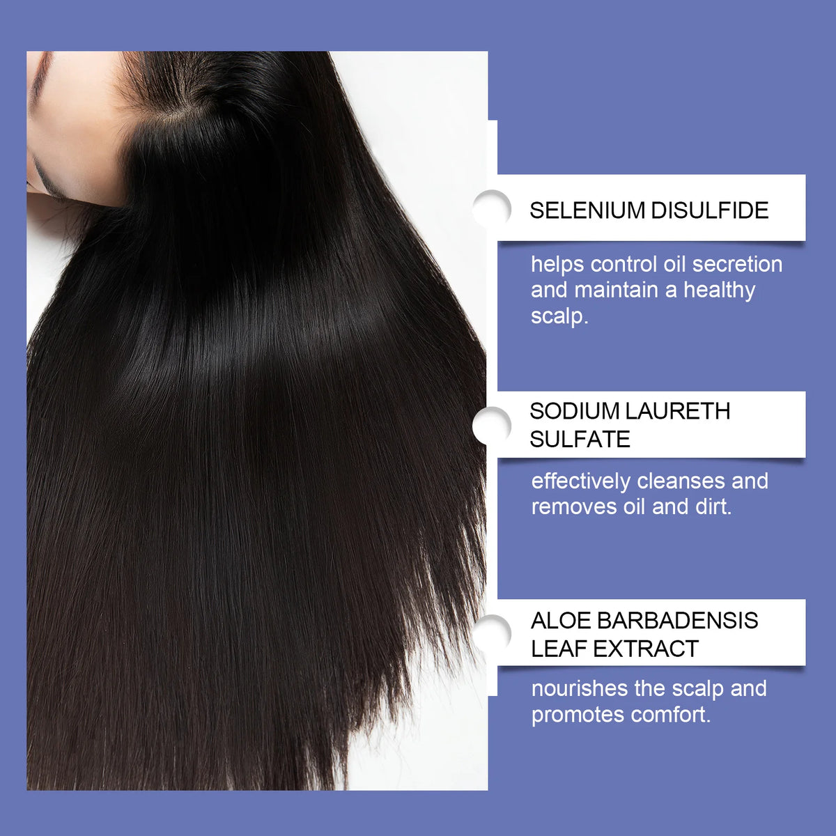 Selenium Sulfide Shampoo Deep Cleansing Remove Dandruff Reduce Scalp Itchy Balance Oil Strengthen Hair Roots Fluffy Hair Shampoo